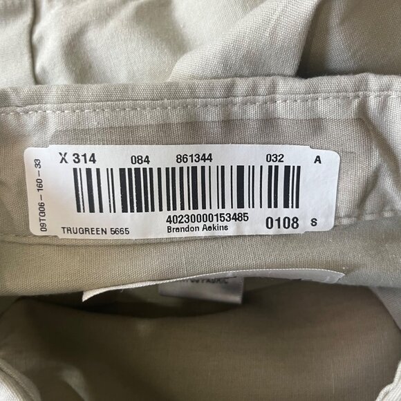 TruGreen Employee Lawn Care Work Shirt Size 16 32/33 Tan Park Street Unifirst - Picture 7 of 8